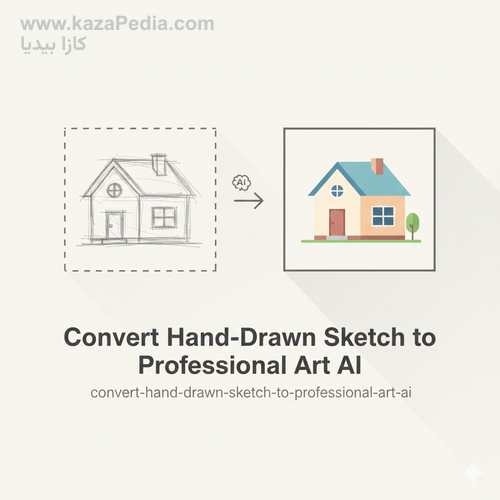 تحويل الرسم اليدوي (الشخبطة) إلى لوحة فنية احترافية
