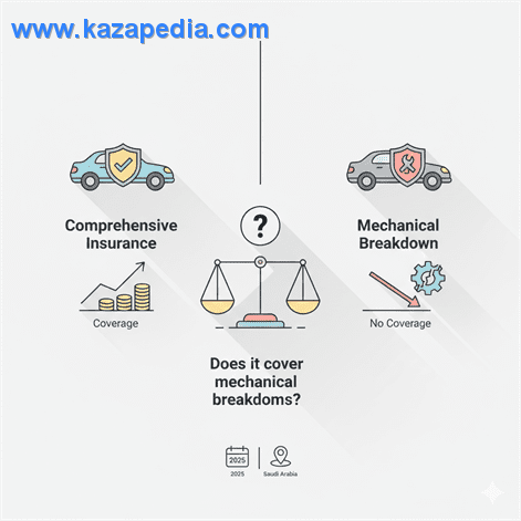 هل يغطي التأمين الشامل الأعطال الميكانيكية؟ (شرح البوليصة) في السعودية 2025.