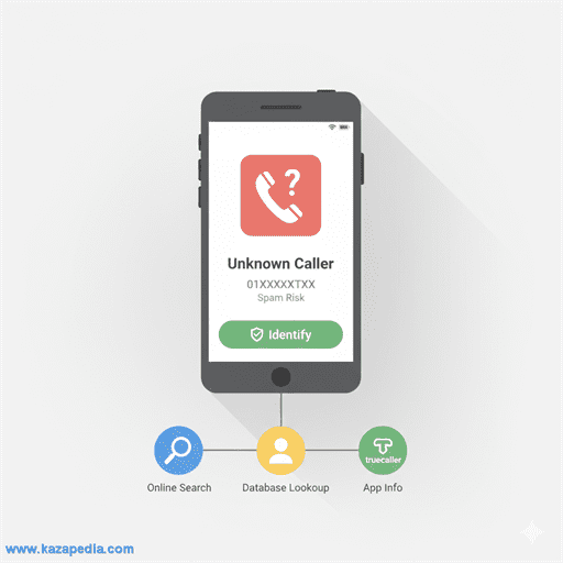 معرفة اسم المتصل المجهول أونلاين بدون تحميل برامج (Truecaller)