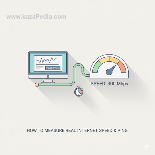 كيفية قياس سرعة النت الحقيقية ومعرفة البنج (Ping) والاستقرار