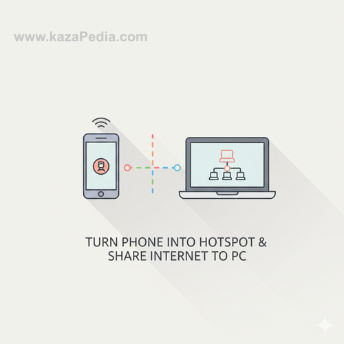 طريقة تحويل الهاتف إلى راوتر (Hotspot) وتوزيع النت للكمبيوتر