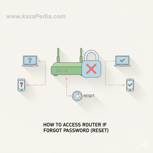 كيفية الدخول على الراوتر إذا نسيت الباسورد (Reset)