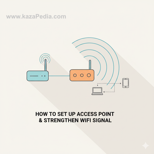 شرح كيفية إعداد Access Point لتقوية إشارة الواي فاي