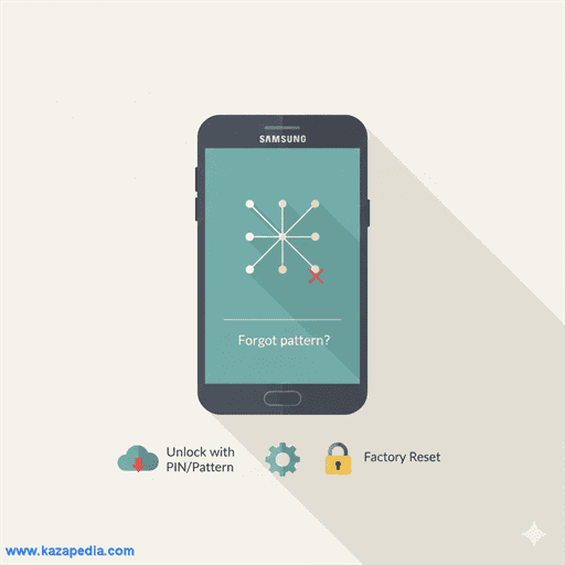 طريقة فتح قفل الهاتف سامسونج عند نسيان النمط أو الباسورد