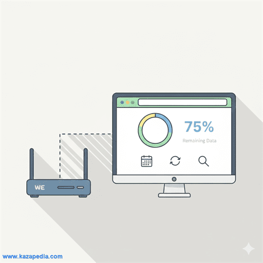 طريقة معرفة استهلاك باقة النت الأرضي WE المتبقية (رابط الاستعلام)